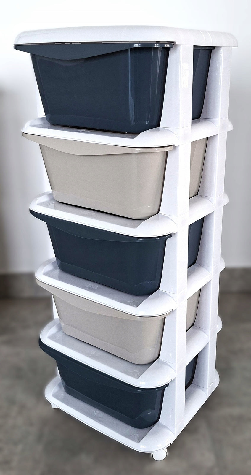 PLASTIC CONTAINER RACK TOY BASKET DRAWER CABINET 5 SHELVES WHEELS EAN (GTIN) 5905265506401