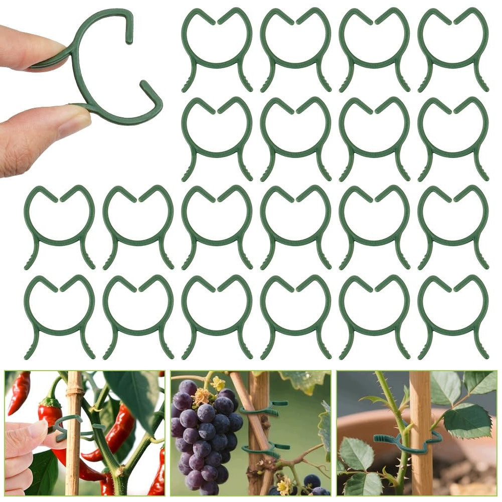 PLASTIC GARDEN CLIPS 210PCS GREEN SIZE M SUPPORTING STEMS