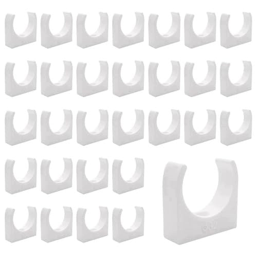 PLASTIC PIPE MOUNTING CLAMPS 32MM SET OF 30 PIECES steel plastic Brand no brand