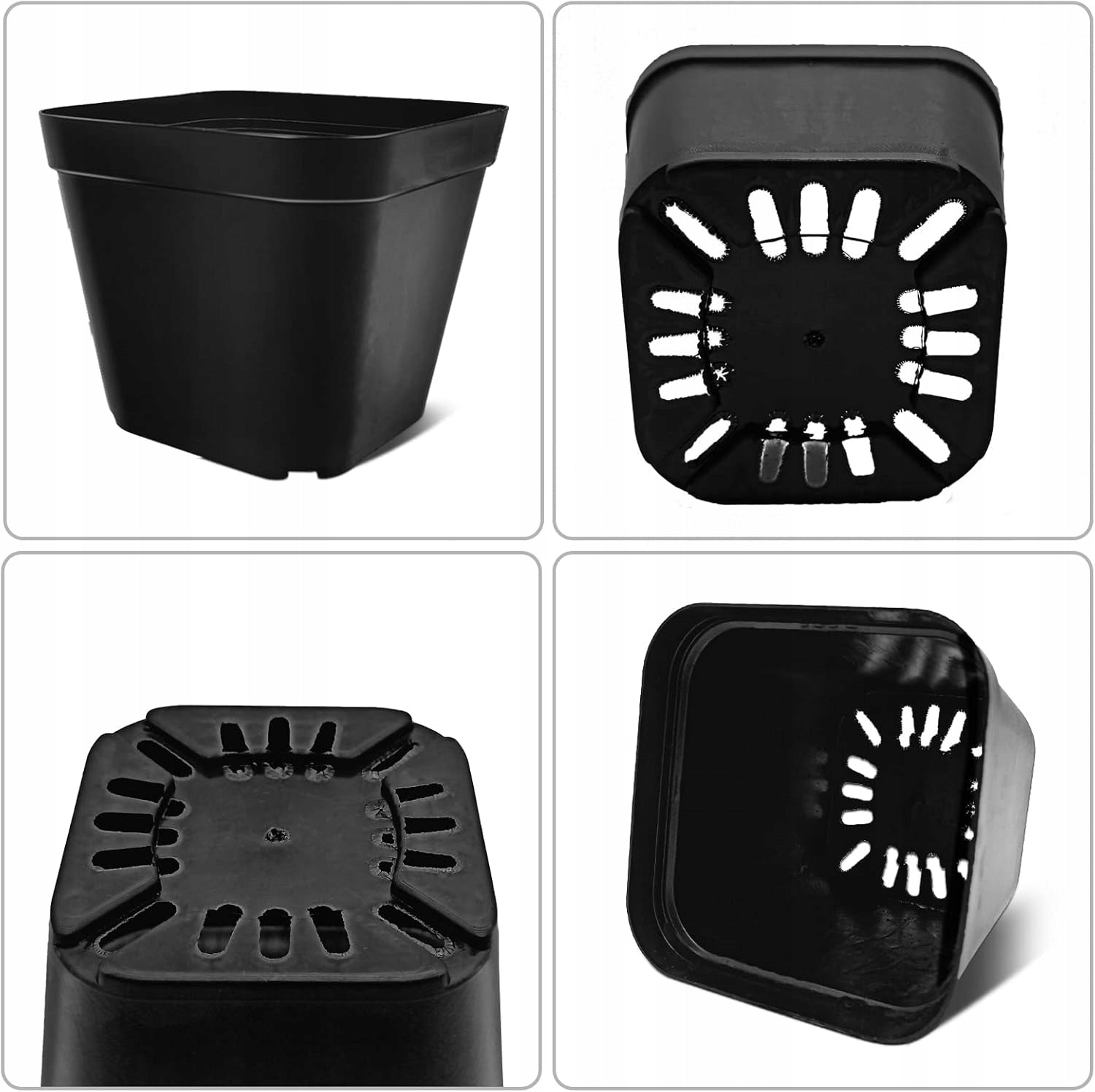 PLASTIC PRODUCTION SEEDLING POTS FOR SQUARE QUILTING 100 PCS Manufacturer code Doniczka do rozsad pomidorów 9x9x8,2 cm