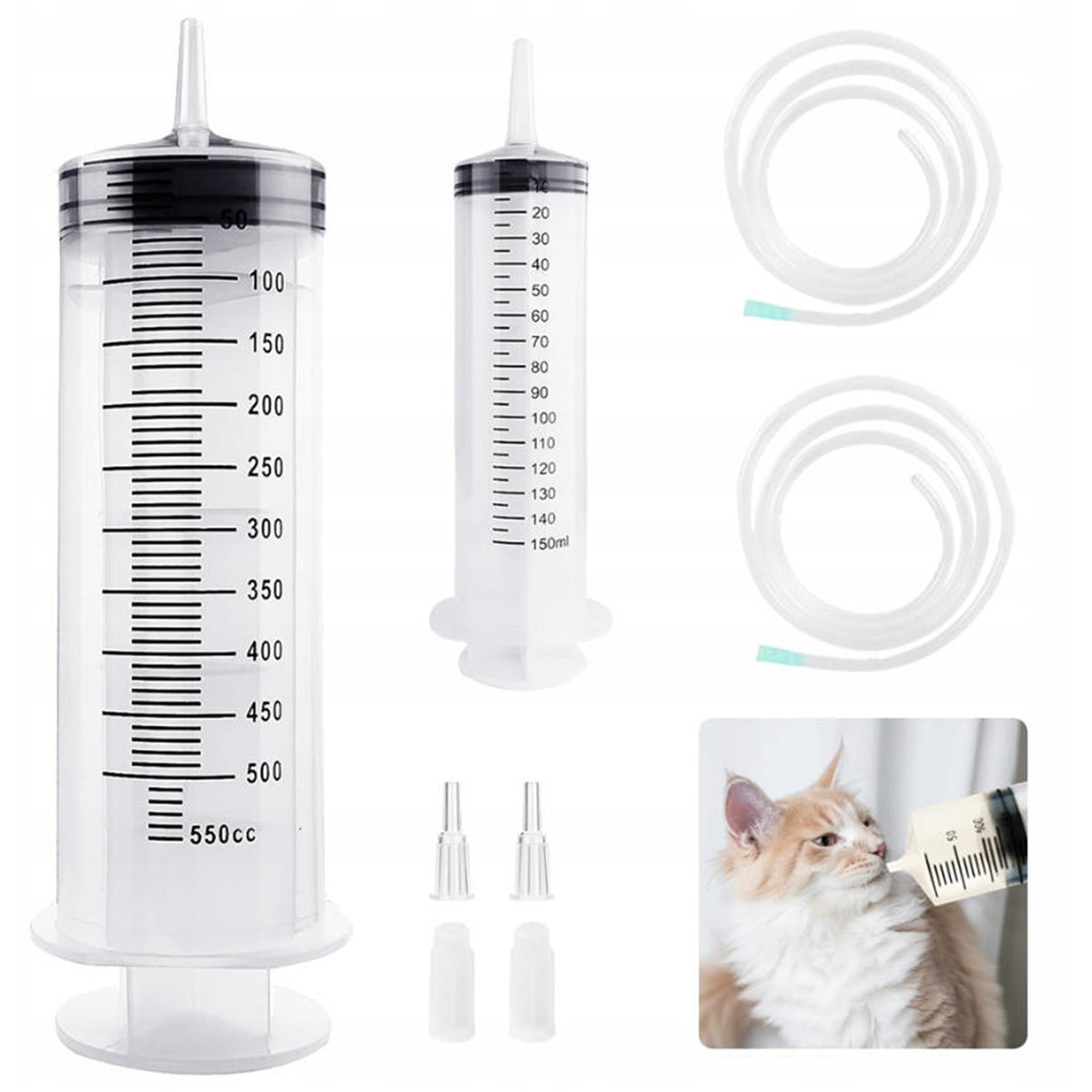 PLASTIC SYRINGE 150 ML 550 ML BRAKE FLUID SET
