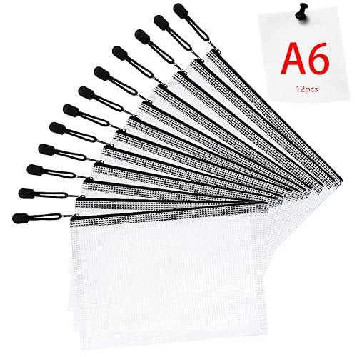 PLASTIC WALLETS A5 WITH ZIPPER COLORFUL FOR CHILDREN STUDENTS 10 PCS. Color white
