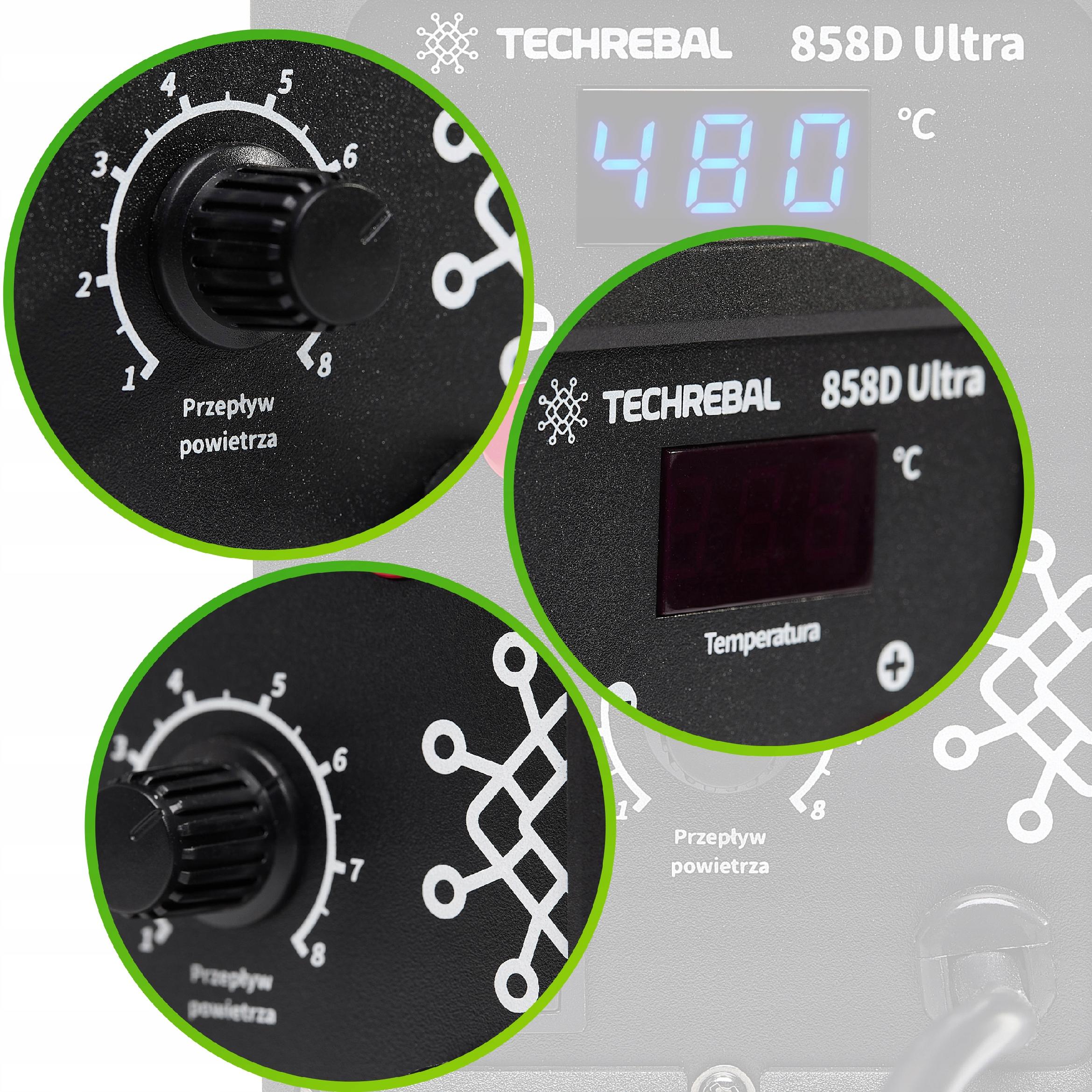 PLASTIC WELDER Techrebal 858D ULTRA 750W binder PP NOZZLE BUT freebie Model Techrebal 858D Ultra