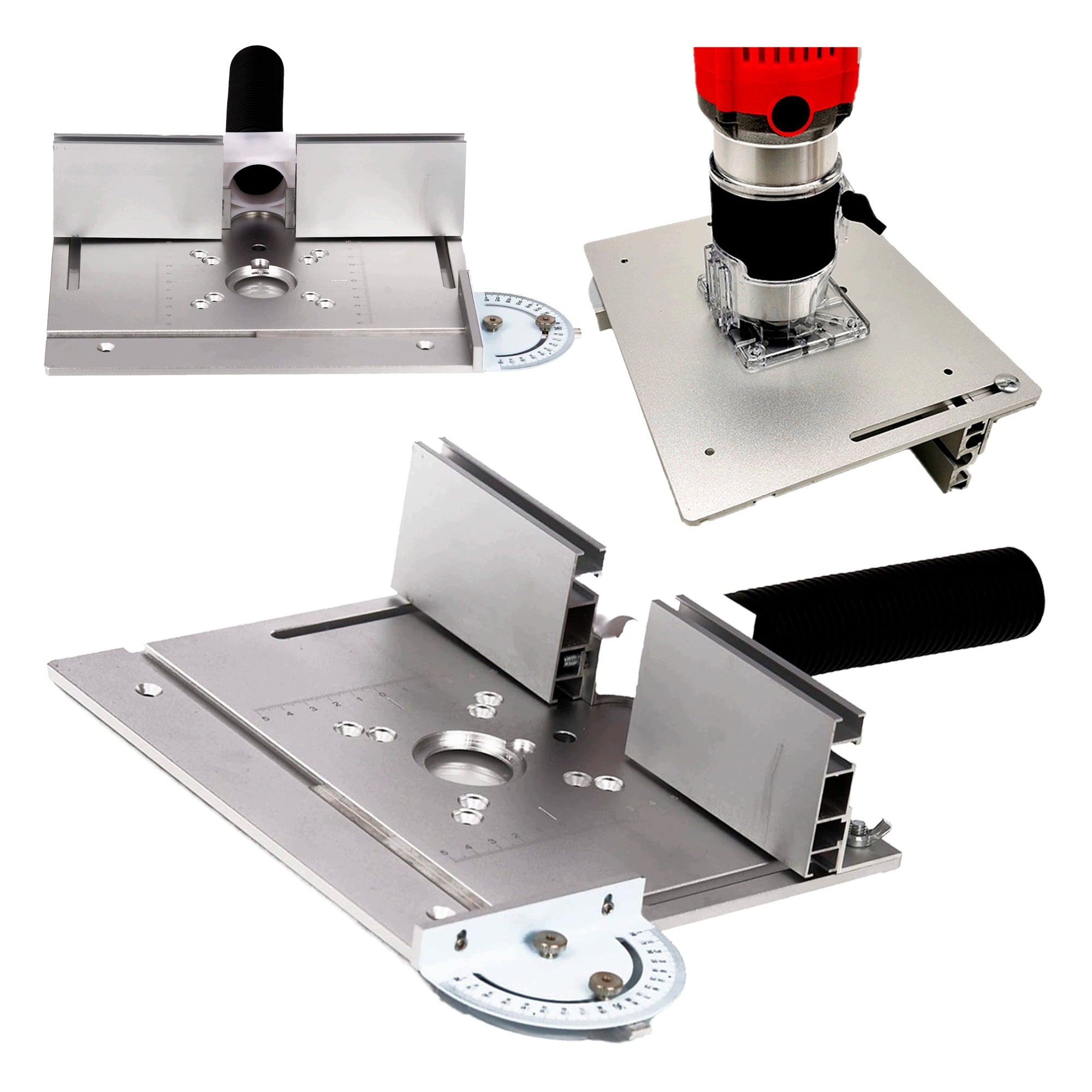 PLATE FOR MILLING TABLE ALUMINIUM INSERT GUIDE TOP 240 X 200 MM Packaging status original