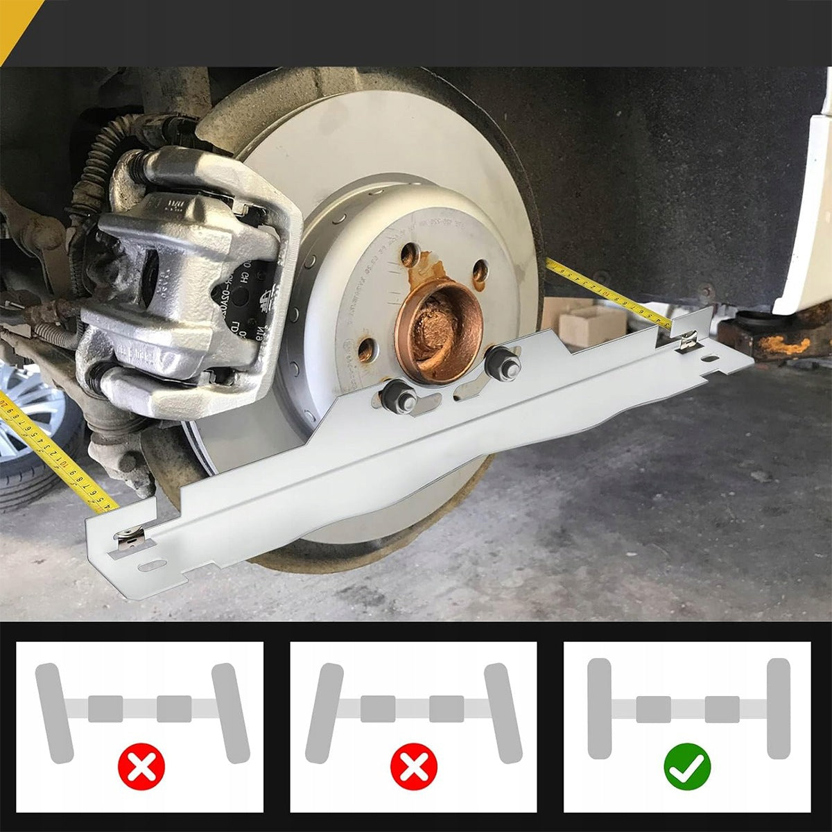 PLATE FOR PRECISE WHEEL GEOMETRY, HOLE FOR HANGING, DURABLE Number of items in the set 2