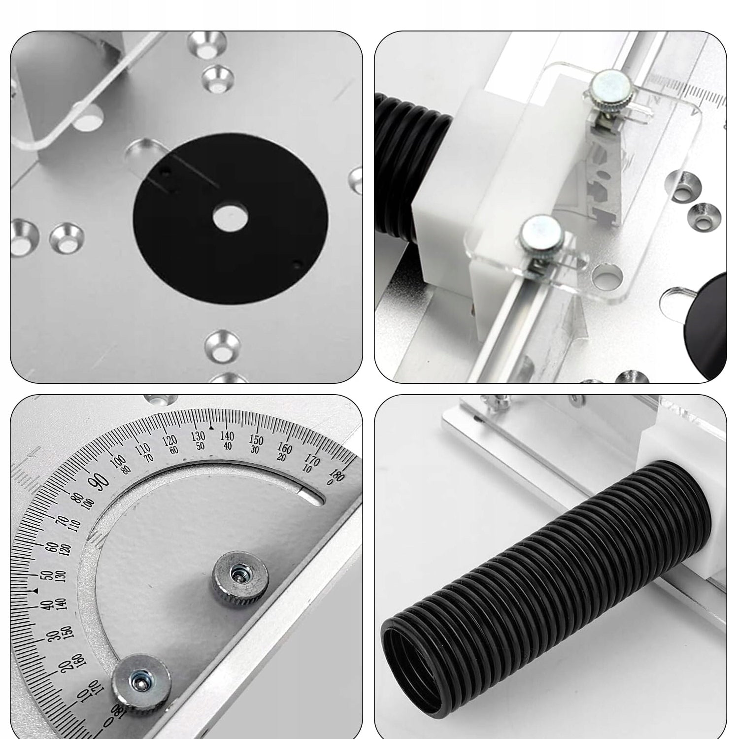 PLATE INSERT TABLE TOP MILLING MACHINE WITH GUIDE ALUMINUM PLATE STRONG Brand Zaxer
