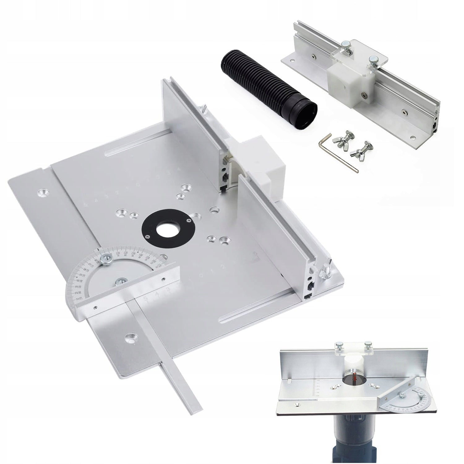 PLATE INSERT TABLE TOP MILLING MACHINE WITH GUIDE ALUMINUM PLATE STRONG Manufacturer code ZX2