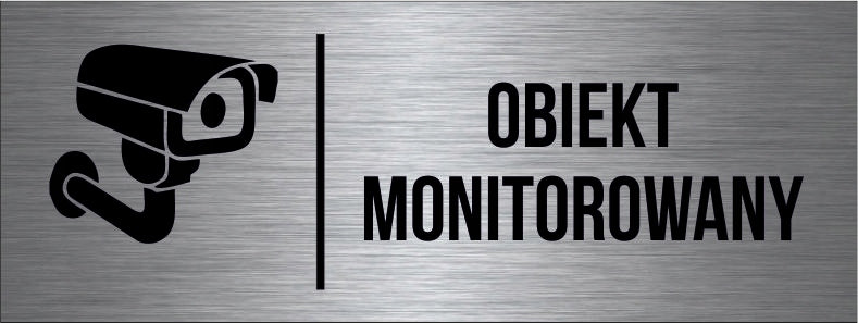 PLATE Monitored Facility Aluminum Pictogram