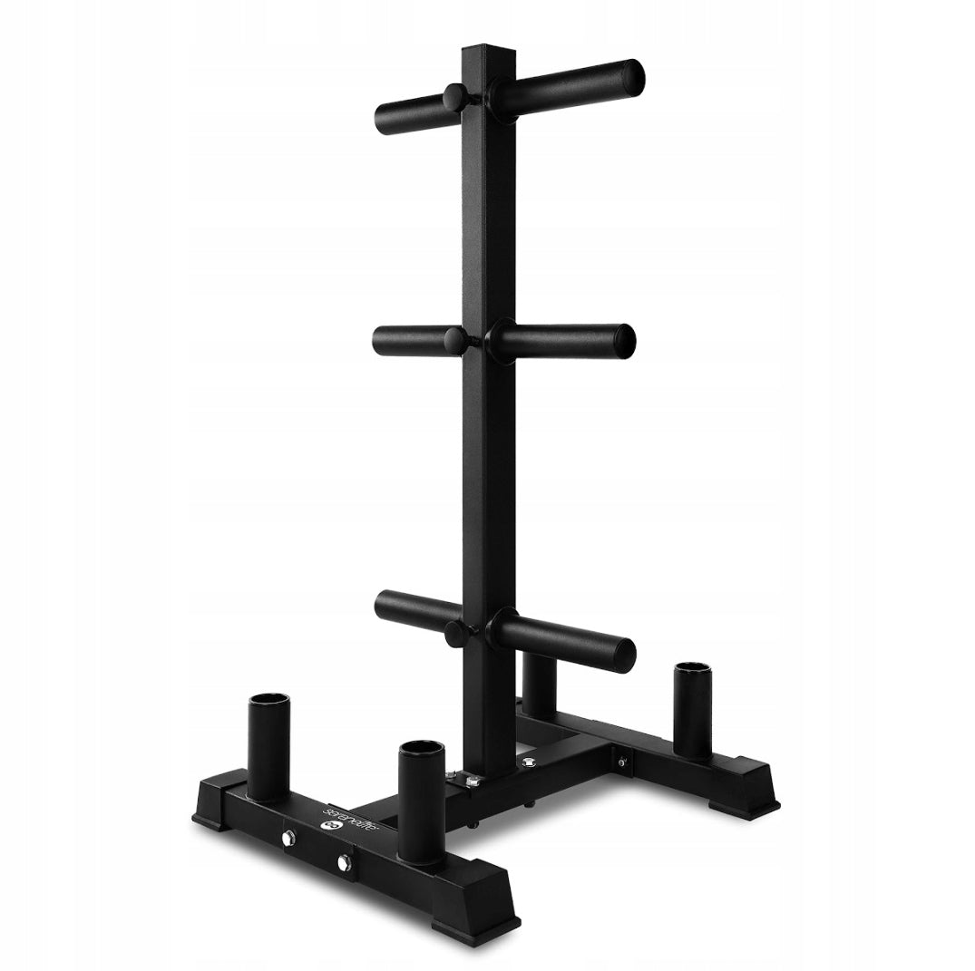 PLATE RACK NECK LOAD OLYMPIC WEIGHTS 4 HANDLES SERENELIFE Maximum rack load 363 kg