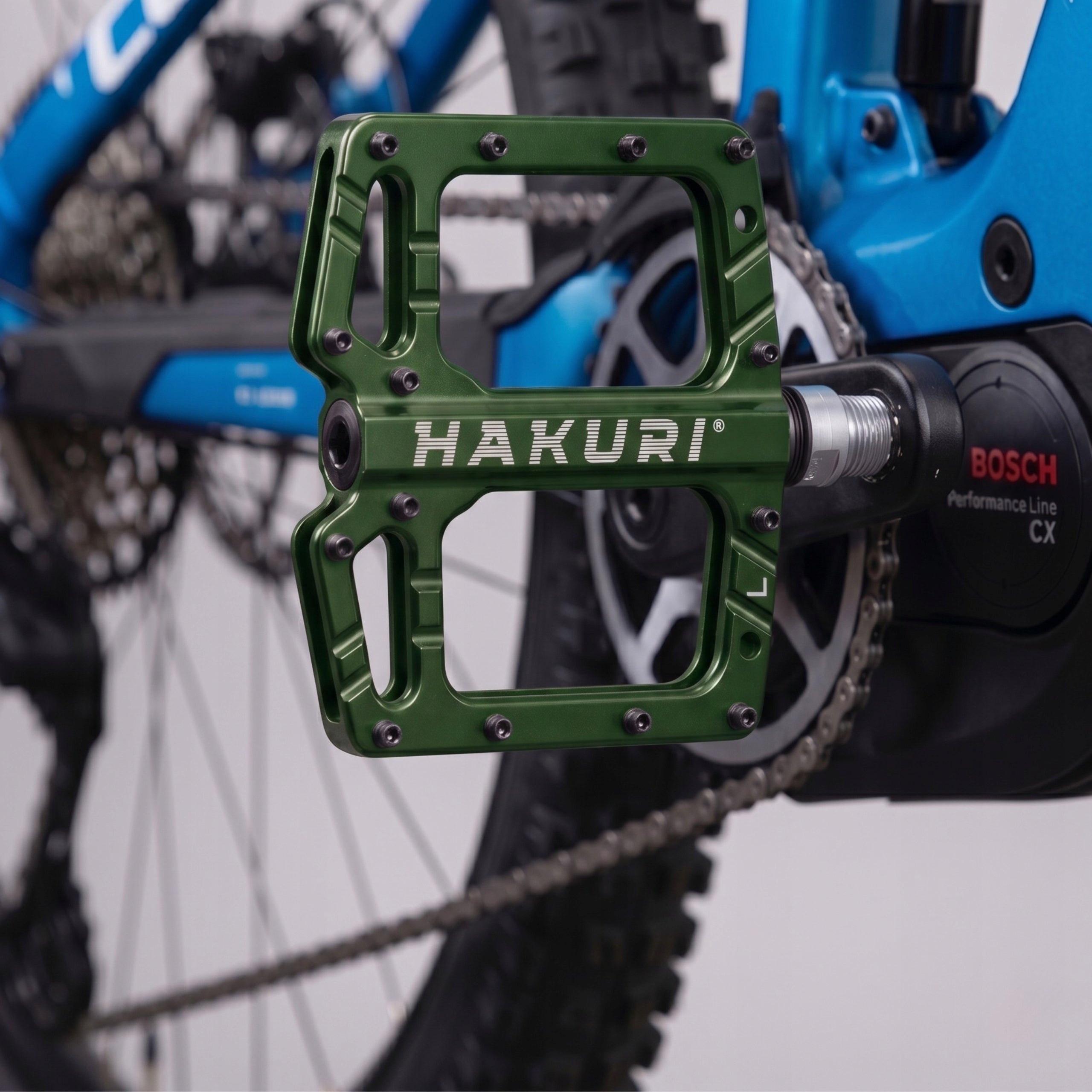 PLATFORM BIKE PEDALS ENDURO MTB ALUMINUM 3 x GREEN ARMY bearings Manufacturer code PEDAŁY PLATFORMOWE HAKURI PRORIDE EVO ZIELONY