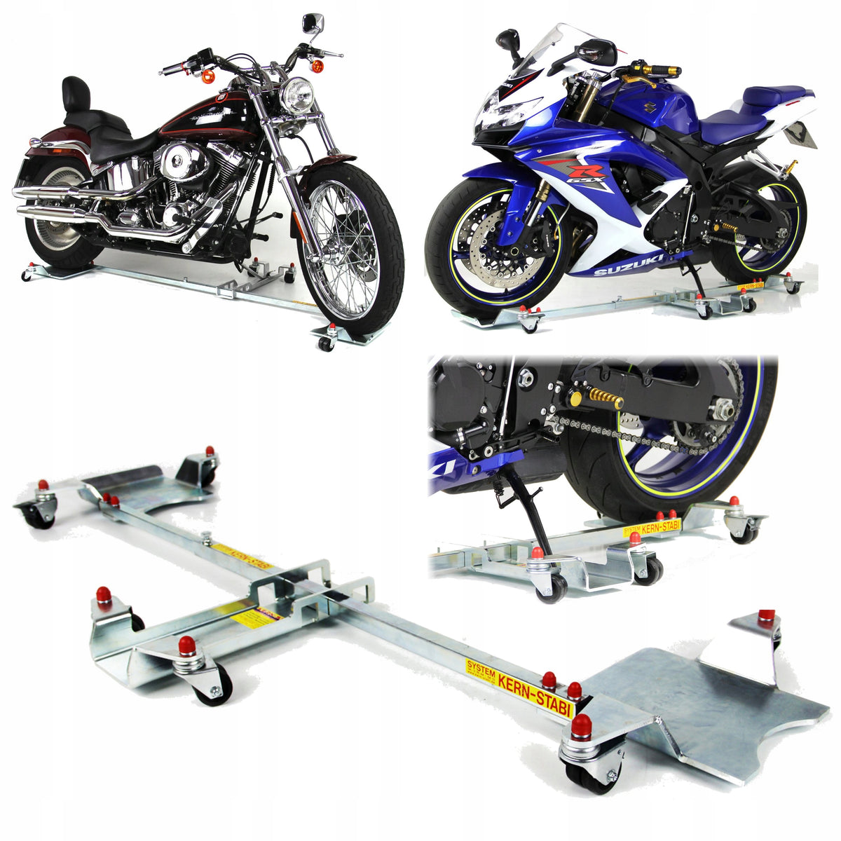 PLATFORM MANOEUVRING TROLLEY RAIL FOR MOVING MOTORCYCLE 500KG