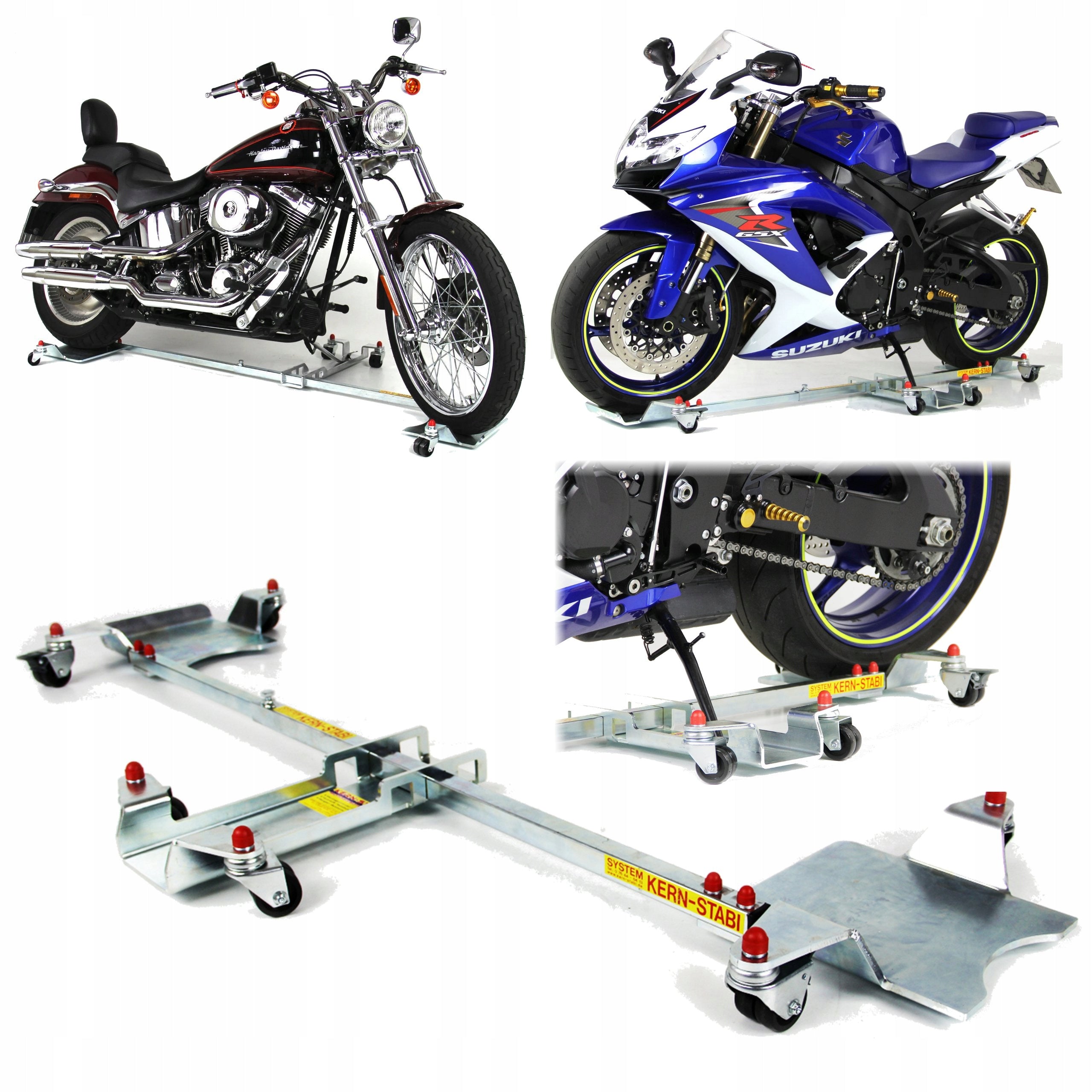 PLATFORM MANOEUVRING TROLLEY RAIL FOR MOVING MOTORCYCLE 500KG