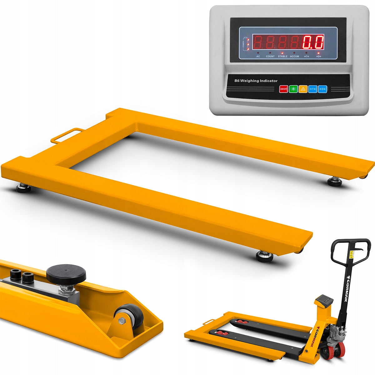 PLATFORM PALLET SCALE U 2000KG WAREHOUSE FOR PALLETS 120X85 ELECTRONIC