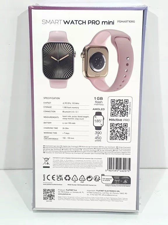 PLATINET SMARTWATCH PRO MINI PSMART10RG Brand no brand