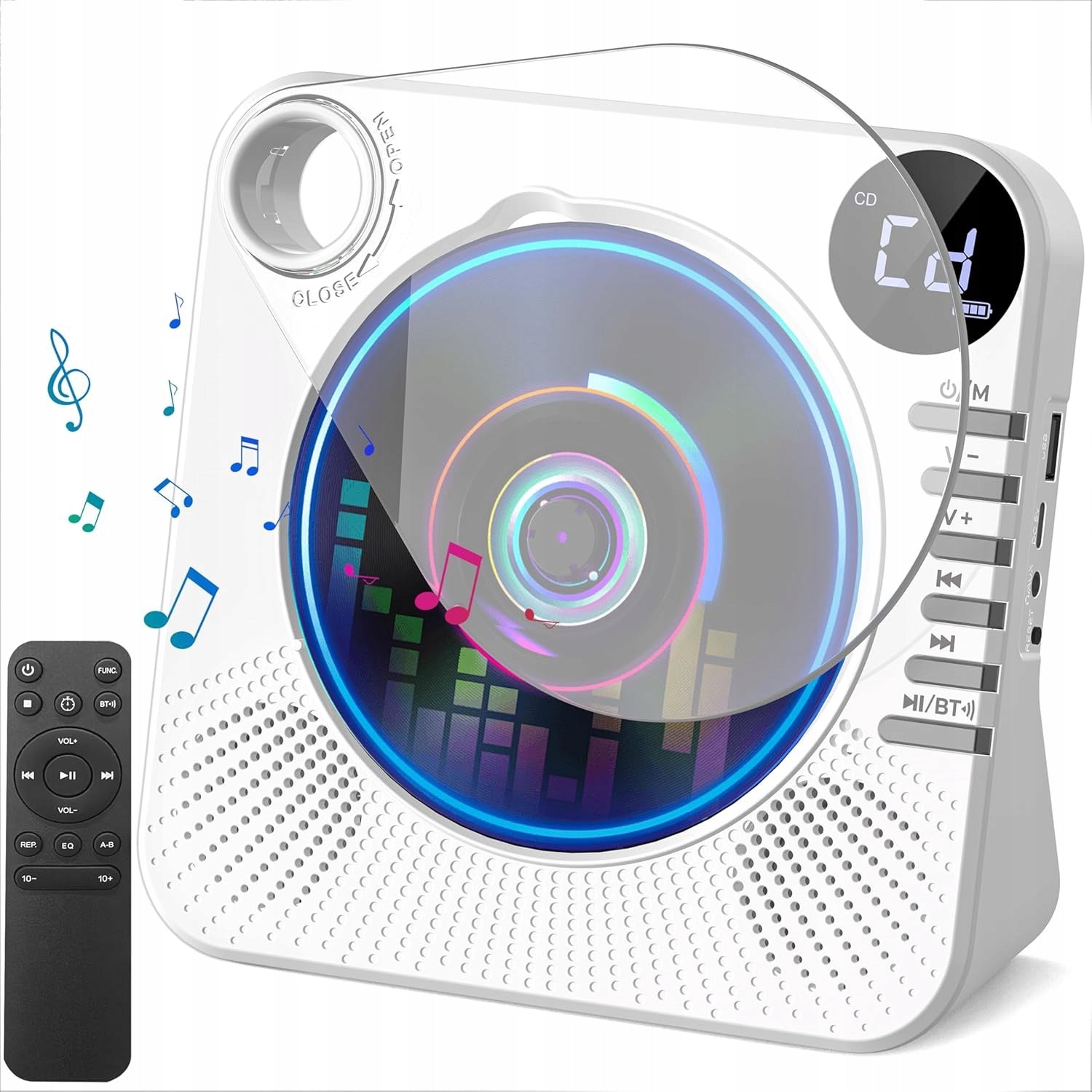 PLAYER PORTABLE CD BLUETOOTH SPEAKER RADIO EXQUISITE GIFTS DURABLE