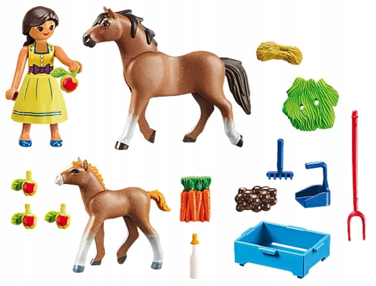 70122 PLAYMOBIL® DreamWorks Spirit, Pru ir kumelė su naujagimiu