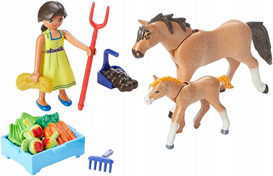 70122 PLAYMOBIL® DreamWorks Spirit, Pru ir kumelė su naujagimiu