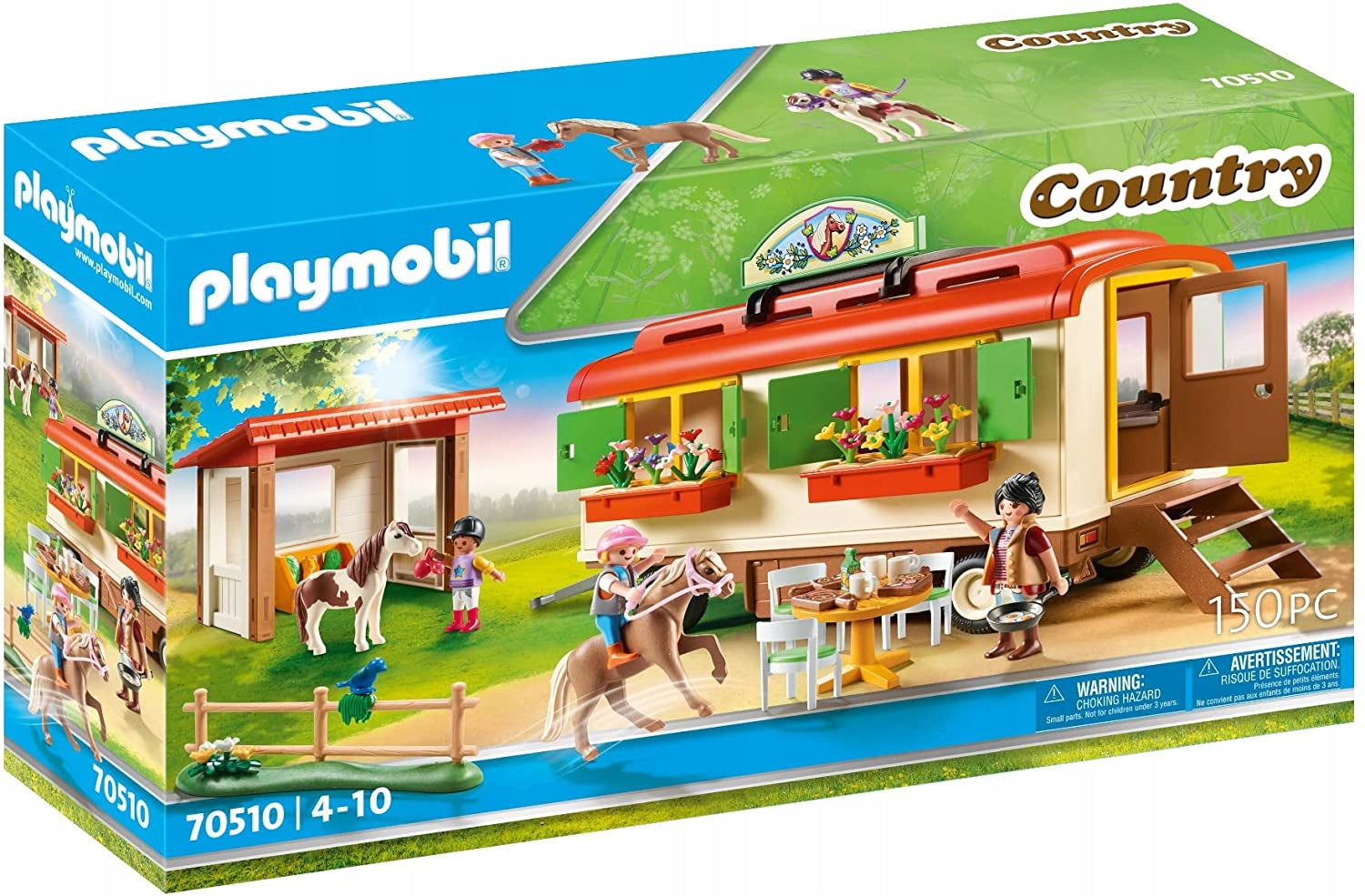 70510 Playmobil, ponių kempingas su vagonu