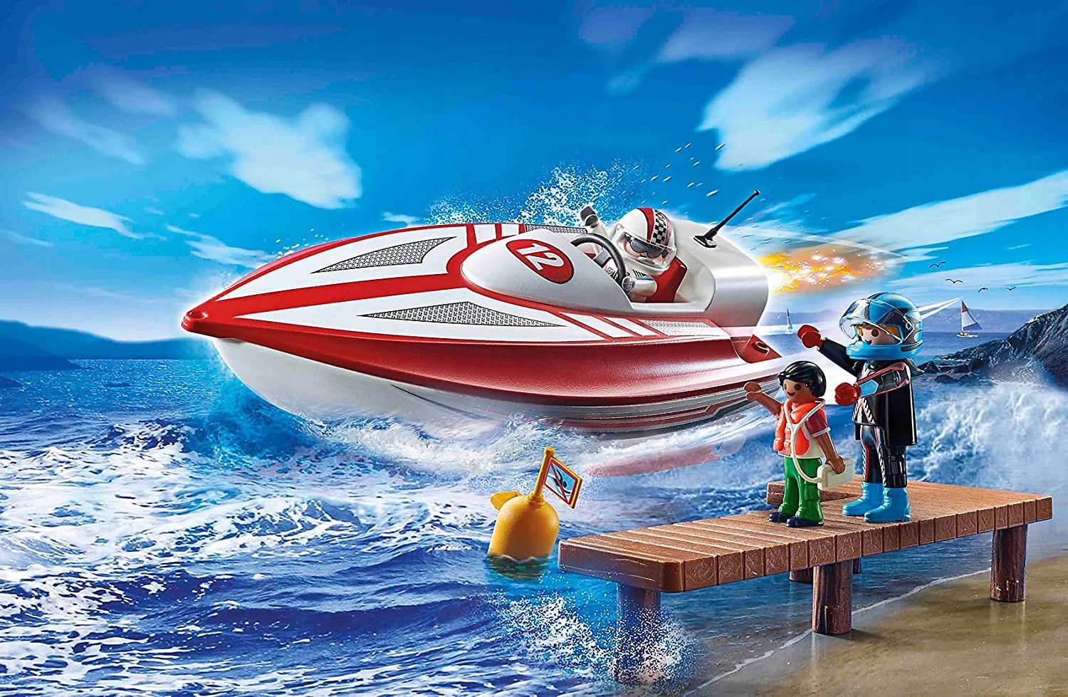 Boot Playmobil Playmobil Schnellboot 70744, 24 d. 