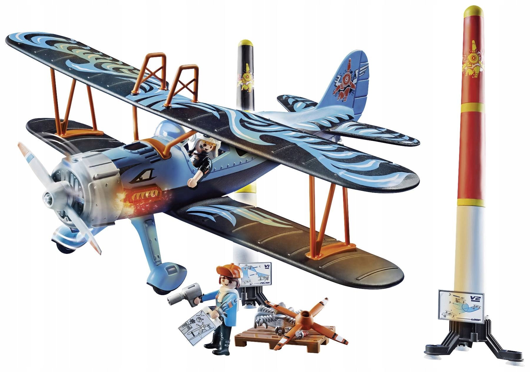 70831 PLAYMOBIL® Air Stunt Show, Phoenix biplanas, 298 detalės