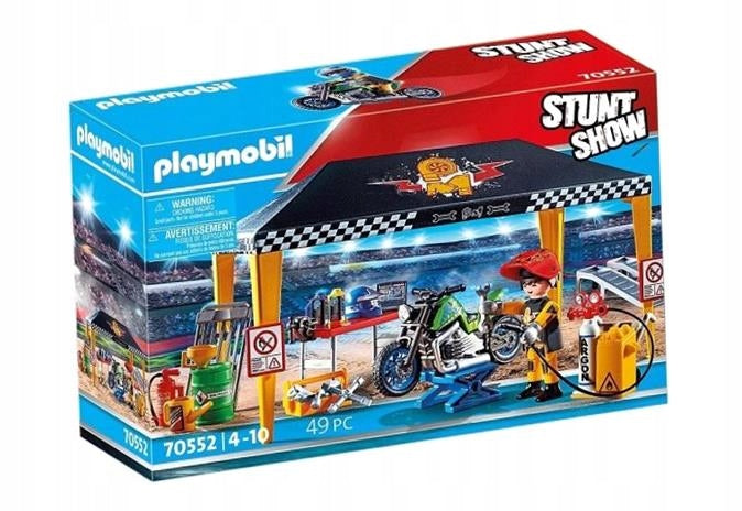 70552 PLAYMOBIL® Stuntshow Motociklų servisas palapinėje