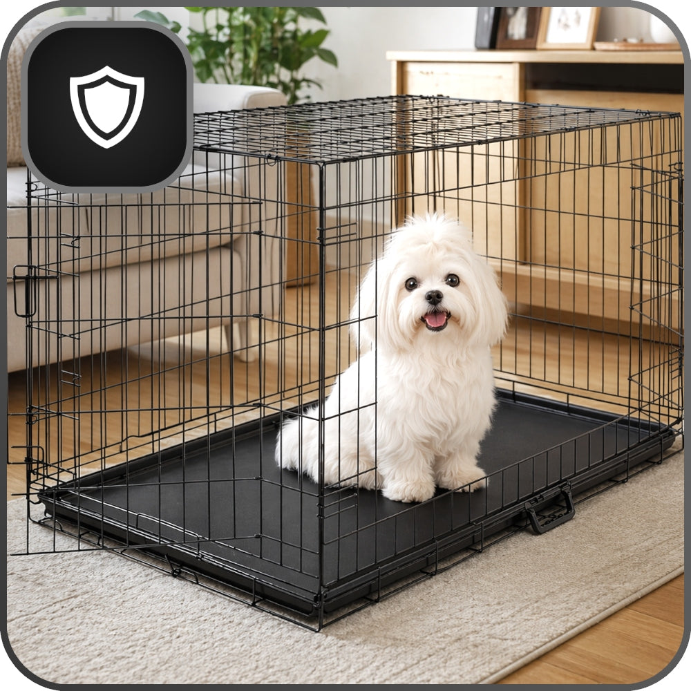 PLAYPEN CAGE DOG TRANSPORTER LARGE 60x43x49,5CM METAL FOLDING SUITCASE S Packaging status original