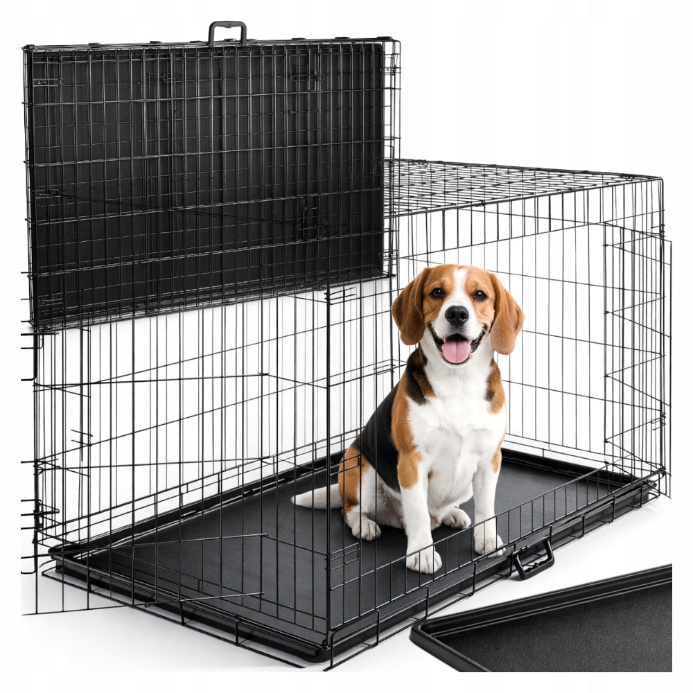 PLAYPEN CAGE DOG TRANSPORTER LARGE 90x60x67,5cm METAL FOLDING L