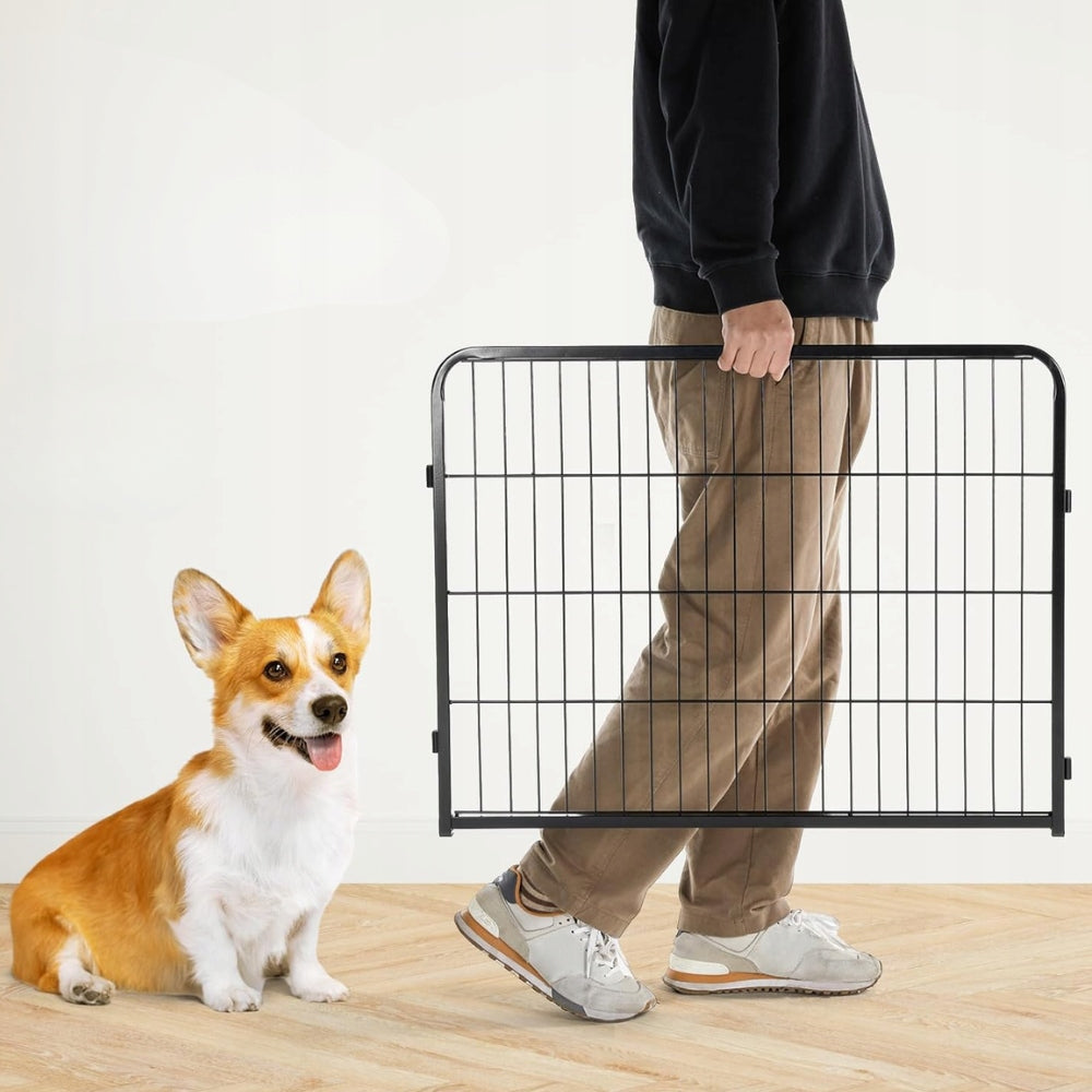 PLAYPEN DOG CAGE METAL RABBIT CATWALK MODULAR FARMHOUSE 8 PANELS 80cm Product width 54 cm