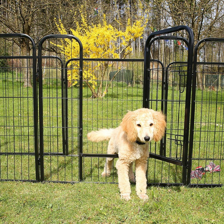 PLAYPEN ENCLOSURE Cage for Dogs and Puppies 8 panels 80x60cm 15kg Trade name Kojec wybieg dla zwierząt
