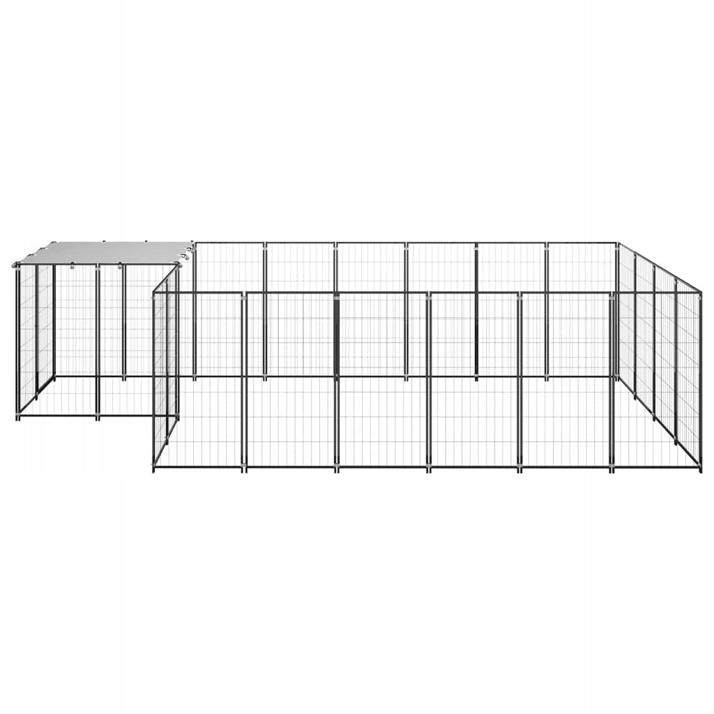 PLAYPEN FOR DOGS, BLACK, 8,47 M², STEEL Brand VidaXL