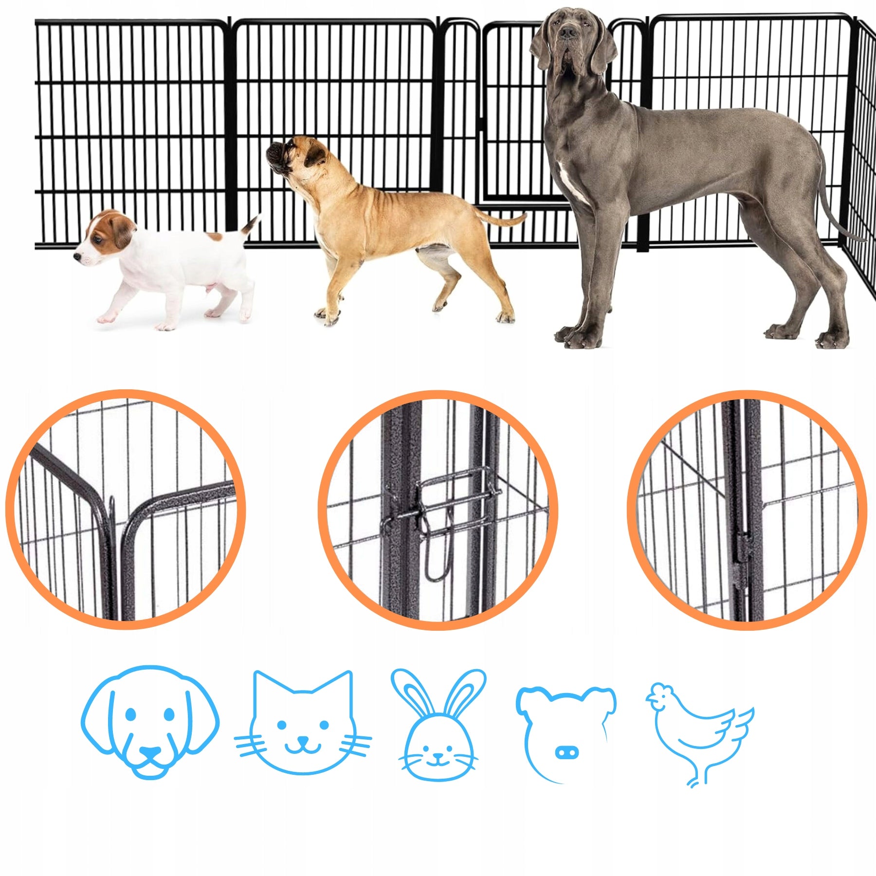PLAYPEN Farm XXL Modular Dog Breeding Cage Catwalk Grey for Puppies Brand no brand