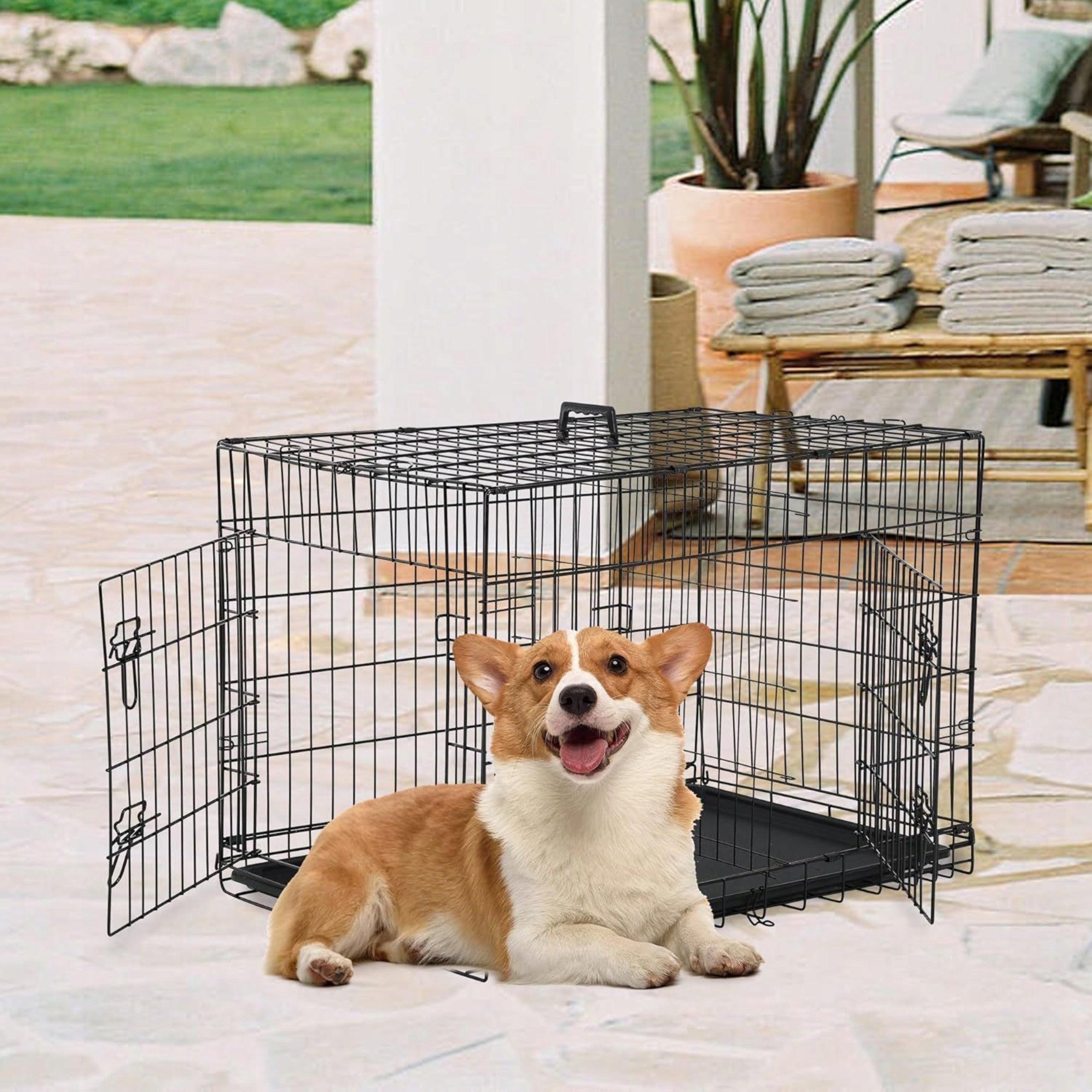 PLAYPEN KENNEL CAGE FOR DOG TRANSPORTER 106x71x77 CM FOR CAR Packaging status original