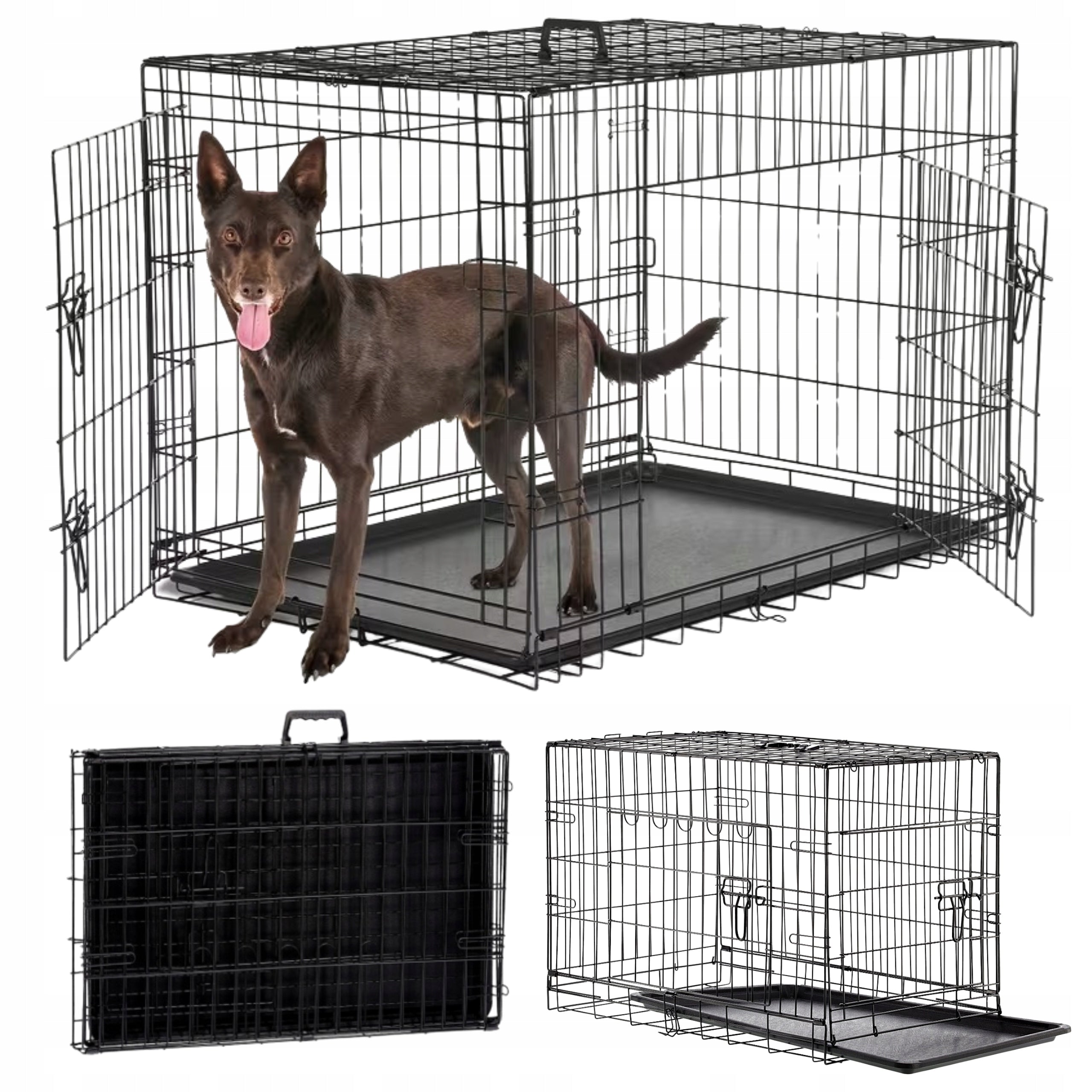 PLAYPEN KENNEL CAGE FOR DOG TRANSPORTER 106x71x77 CM FOR CAR
