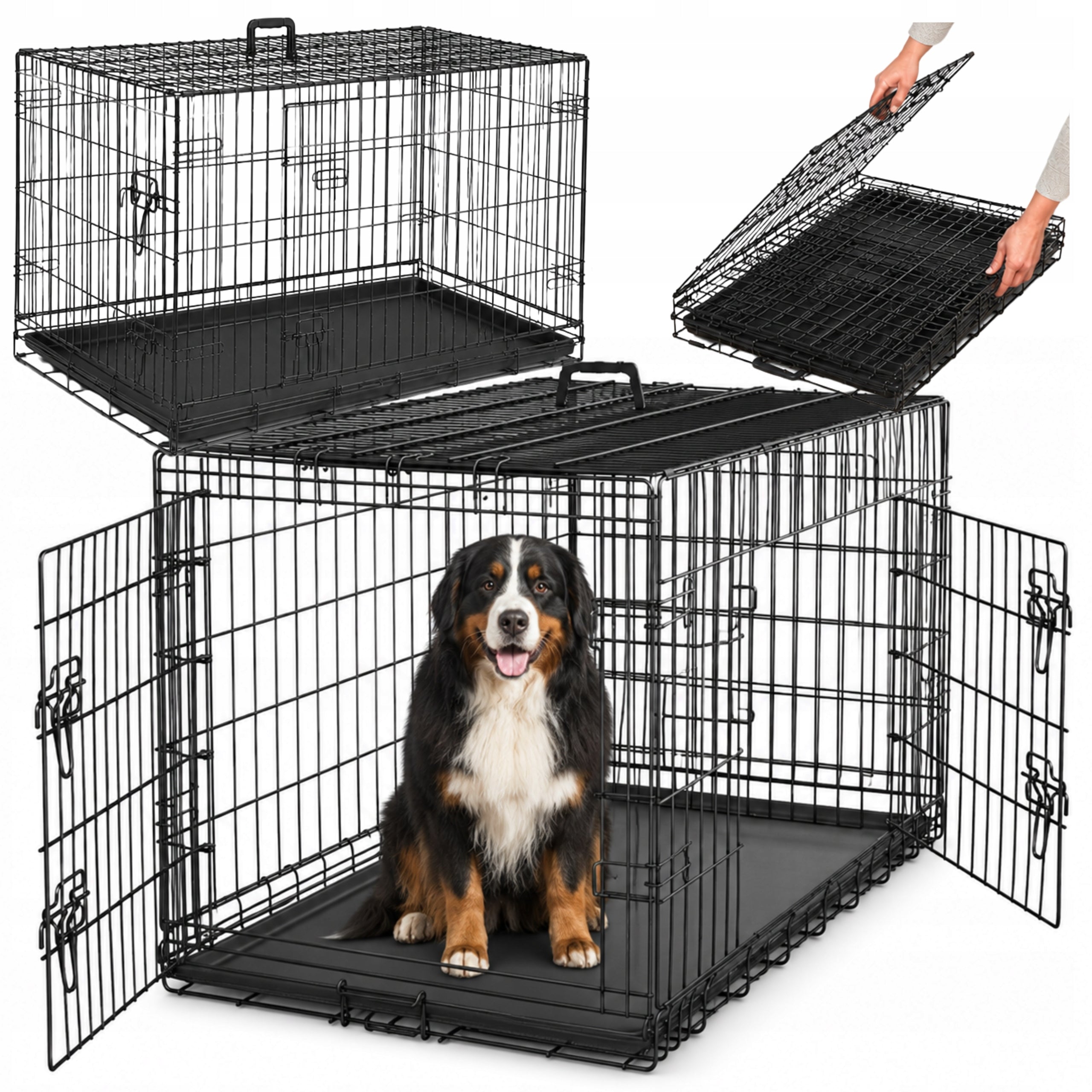 PLAYPEN KENNEL CAGE FOR DOG TRANSPORTER FOR CAR CAT 92x57x63 CM