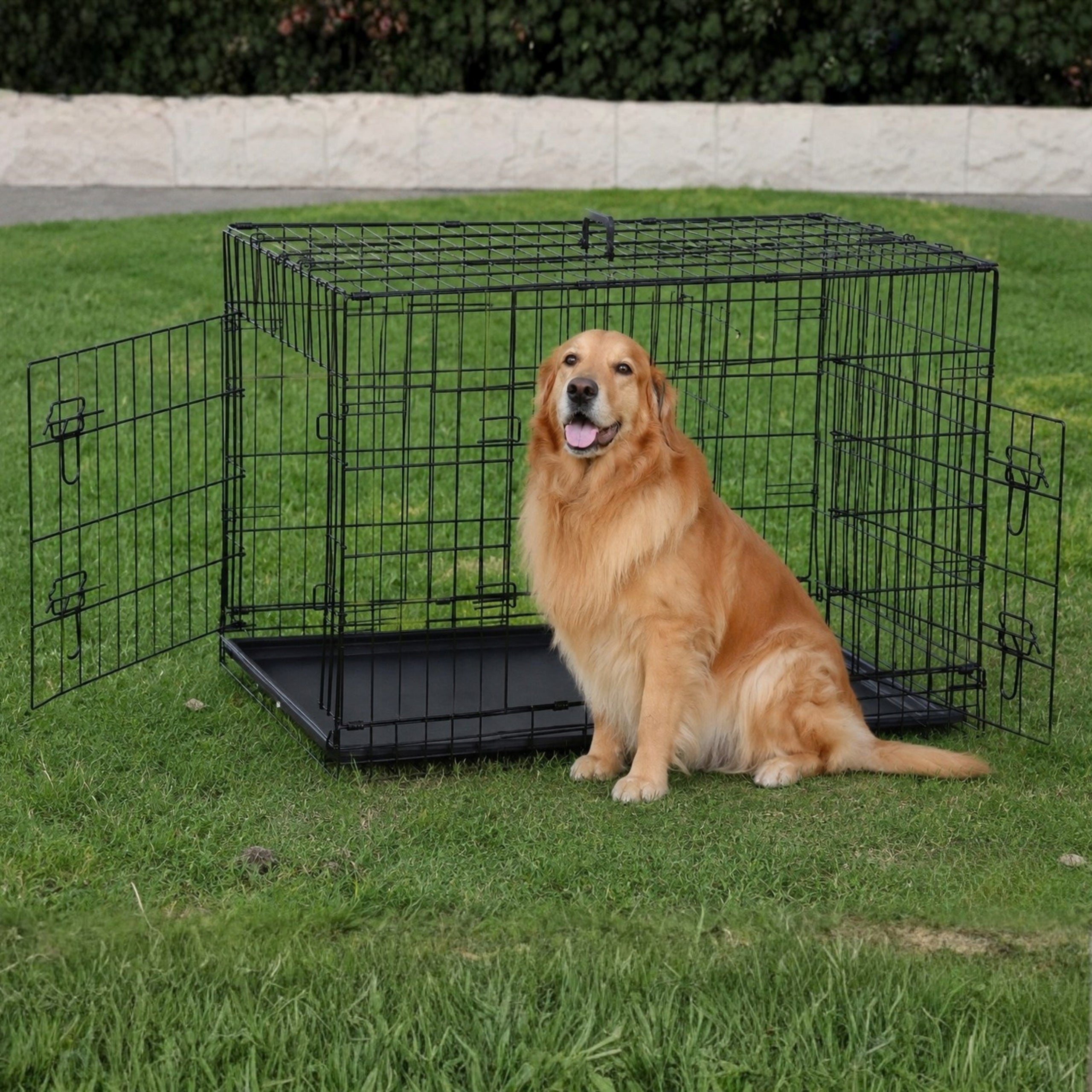 PLAYPEN KENNEL CAGE TRANSPORTER CAT ENCLOSURE FOR DOG ANIMALS BLACK 107CM Trade name PH-202