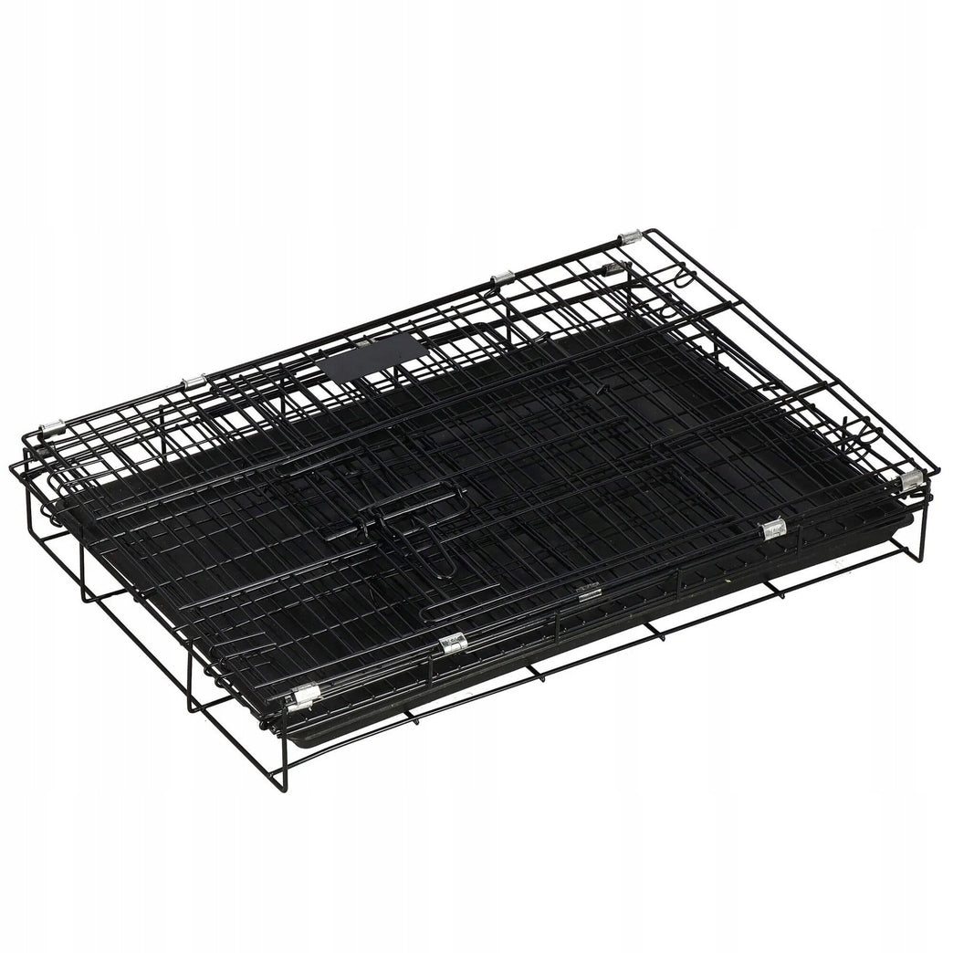 PLAYPEN KENNEL CAGE TRANSPORTER CAT ENCLOSURE FOR DOG ANIMALS BLACK 83CM Brand NUXIE