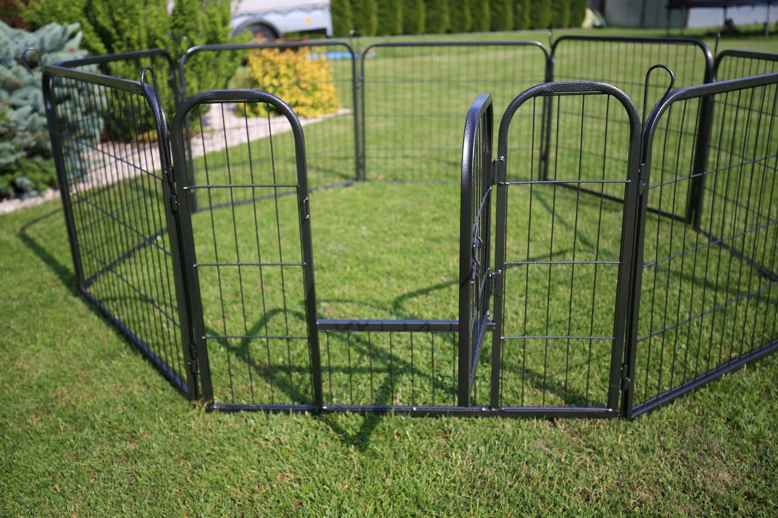 PLAYPEN METAL CAGE RABBIT ANIMAL DOG ENCLOSURE 8 PANELS 80X80 CM Brand no brand