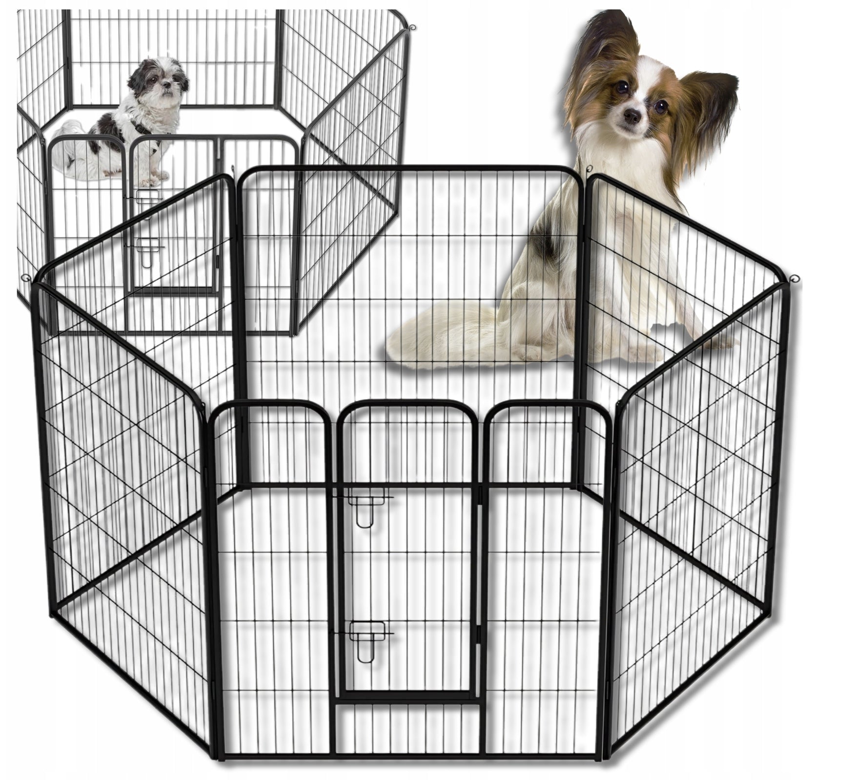 PLAYPEN METAL CATWALK FOR SMALL ANIMAL DOGS ADJUSTABLE 6 PCS. 108x54x80