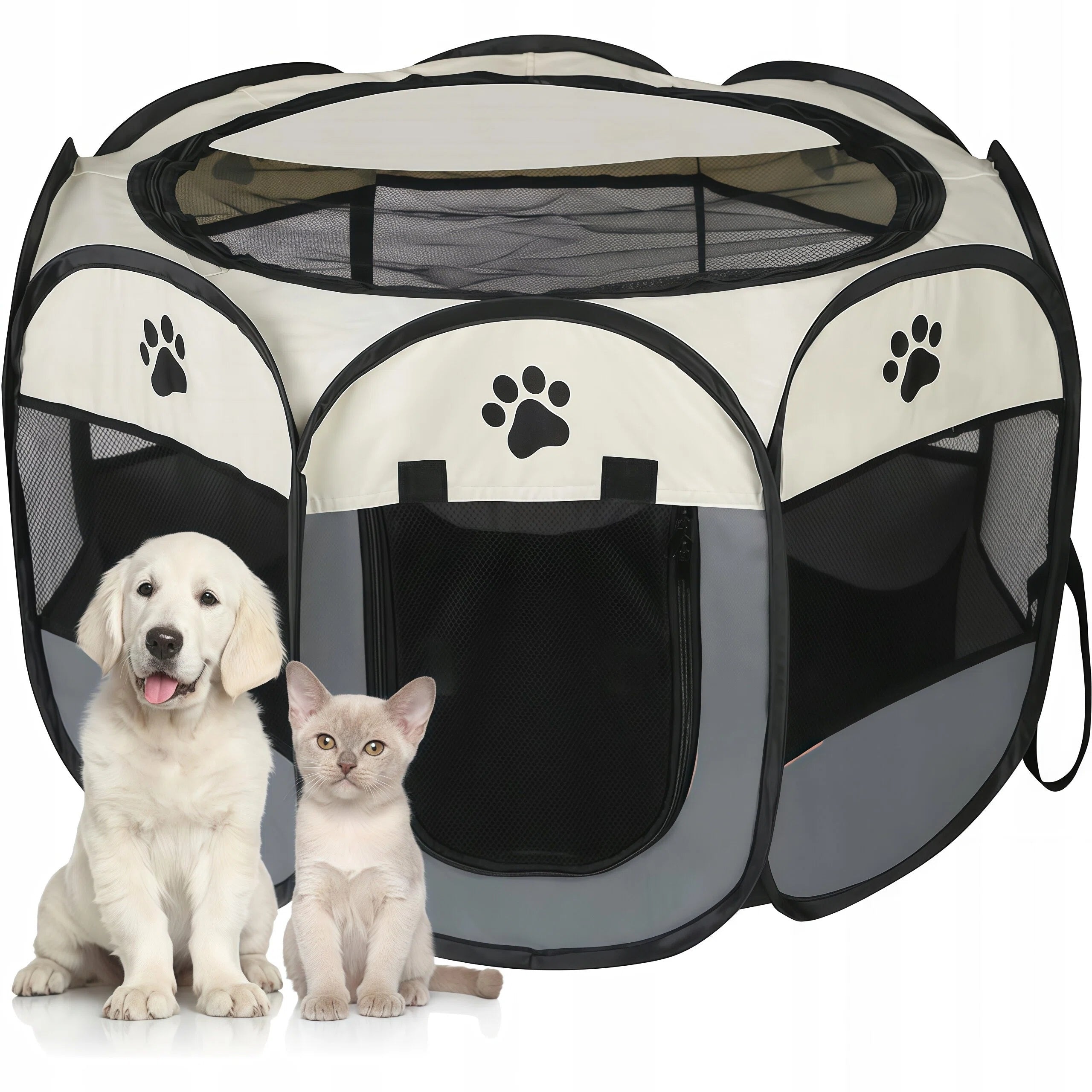 PLAYPEN TEXTILE MATERIAL SMALL DOG 74X74X43CM FOR HOME FOLDING WATERPROOF Packaging status original
