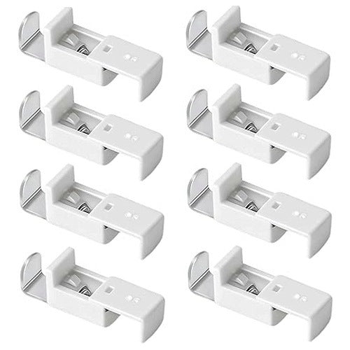 PLEATED CLAMP HOLDERS 8 PIECES WITHOUT DRILLING METAL MOUNTING