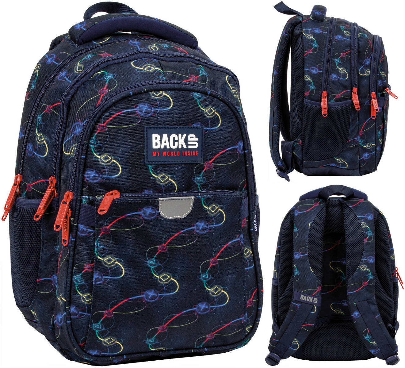 Schulrucksack BackUP Konsole, 24 L, blau 