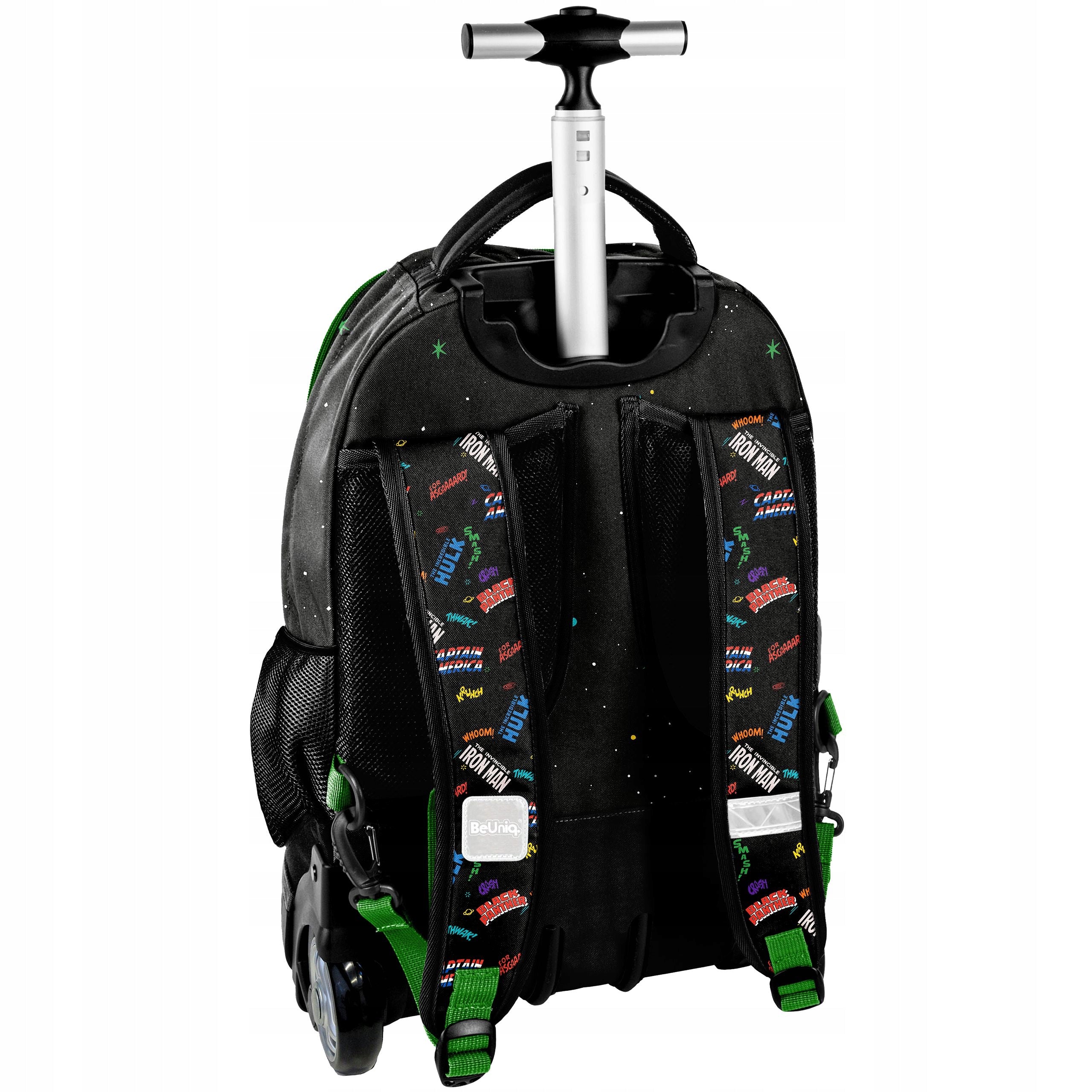 Schulrucksack auf Rollen Paso BeUniq Marvel Comics, schwarz 