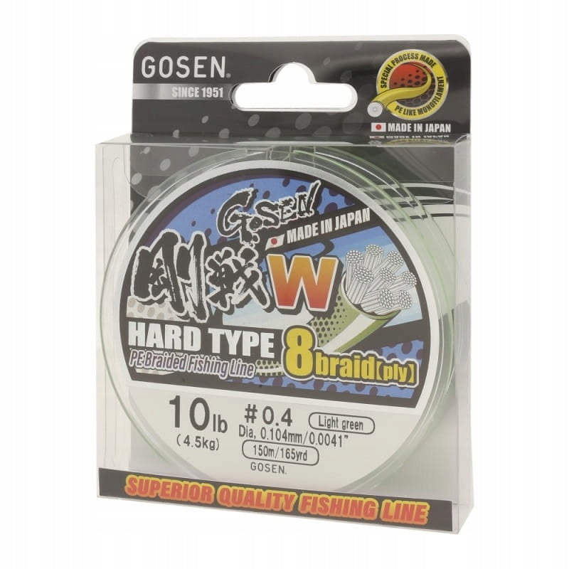 Pintas valas Gosen Hard Type W 8 Braid, 150 m