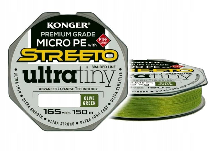Geflochtene Schnur Konger Street Ultra Tiny, 0,06/150 m, grün 