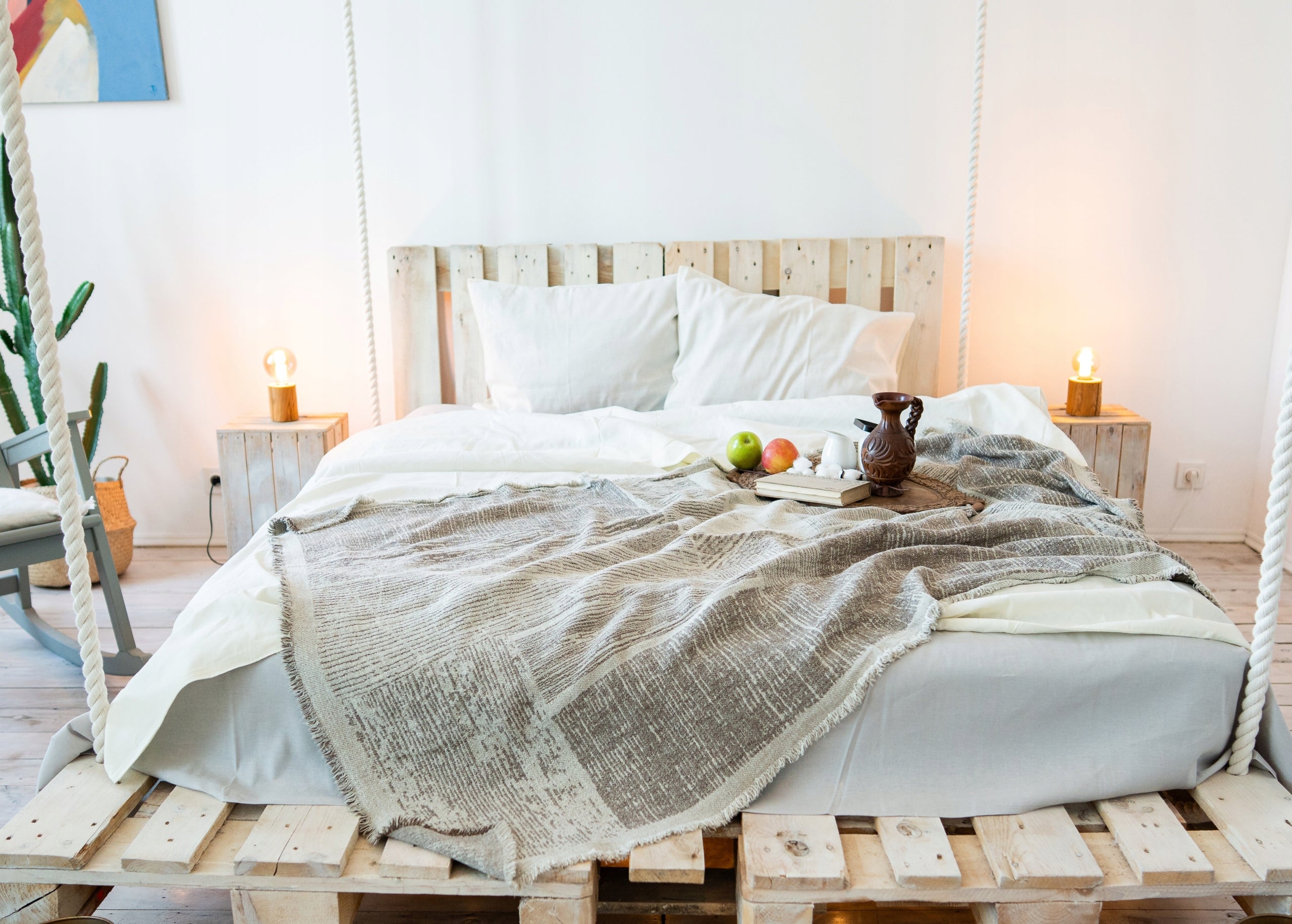 PLED/BEDSPREAD/BLANKET Philosophy 110 x170 cm, linen 83% / cotton 17%