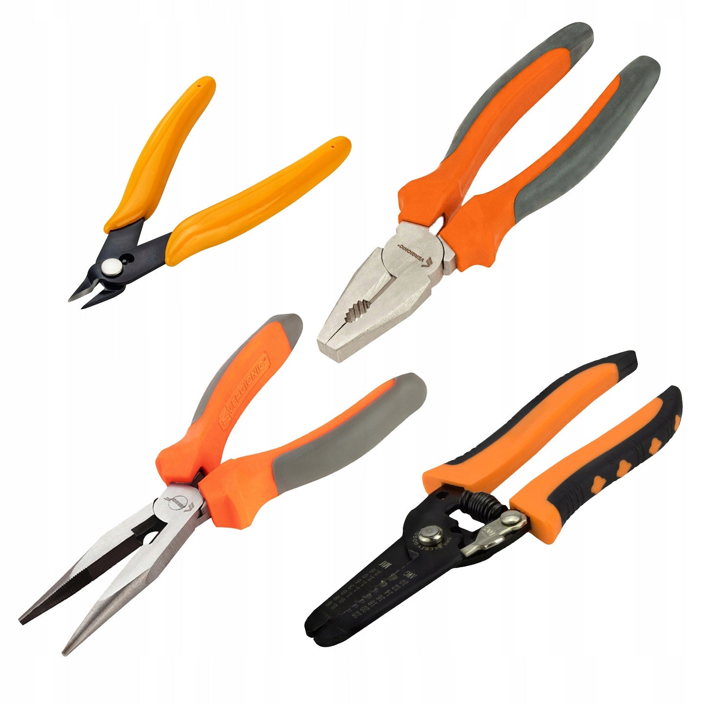 PLIERS CLIPPERS PULLER UNIVERSAL SET OF 4 PIECES SET