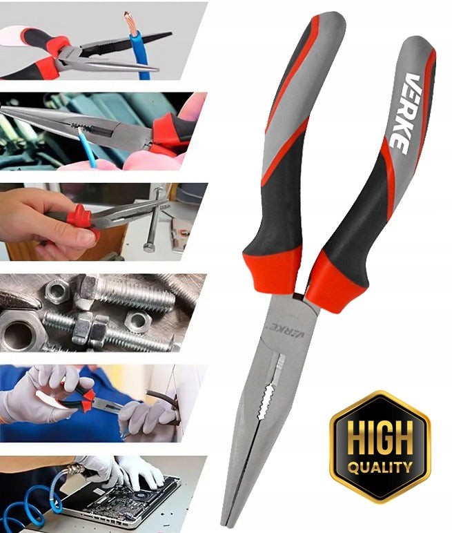 PLIERS ELONGATED SIMPLE PLIERS LONG 180mm UNIVERSAL STRONG SOLID Product weight with unit packaging 0.2 kg