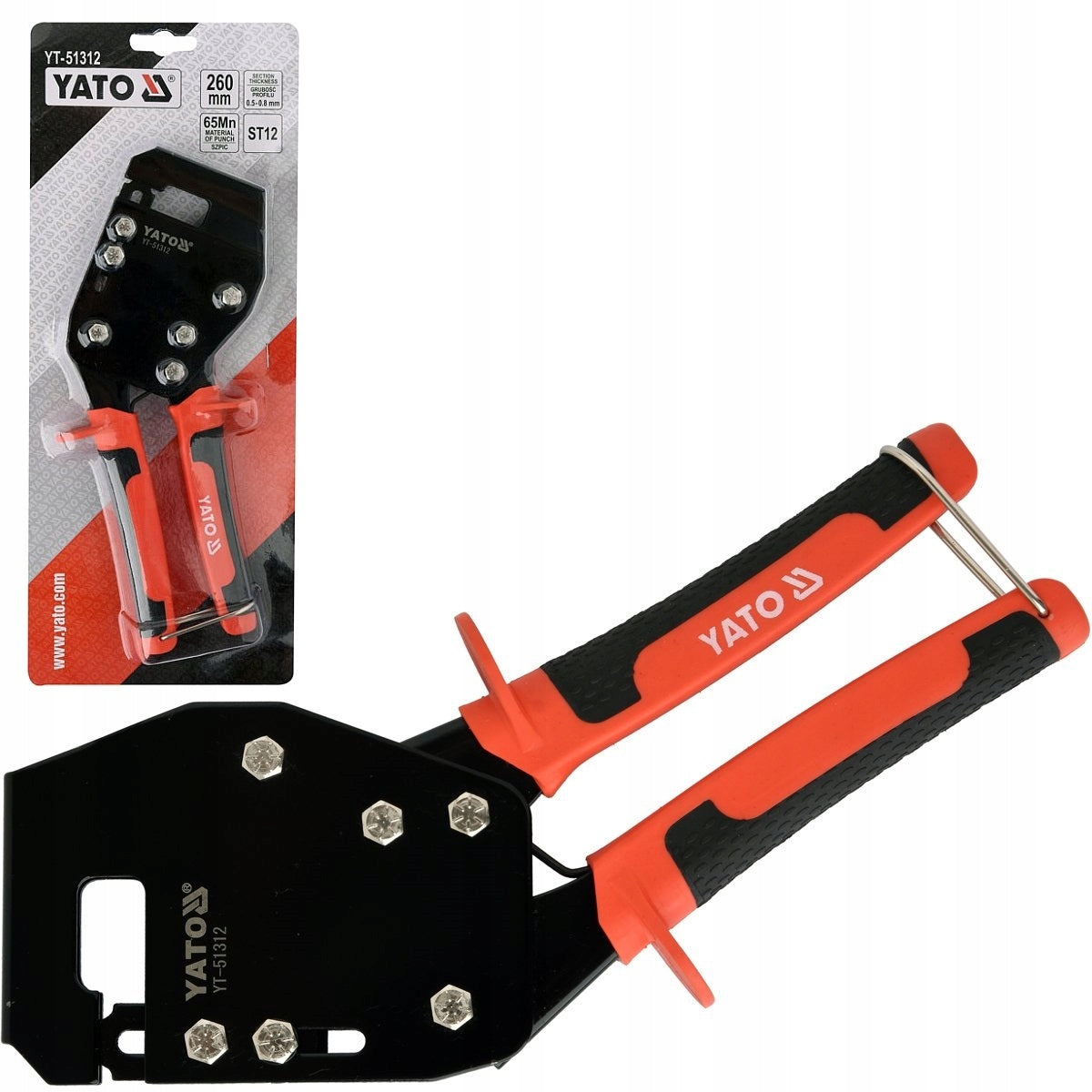 PLIERS FOR JOINING PROFILES L-260 MM YT-51312 YAT Length 260 mm