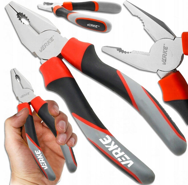 PLIERS STRAIGHT UNIVERSAL PLIERS 180mm 7" STRONG SOLID!!
