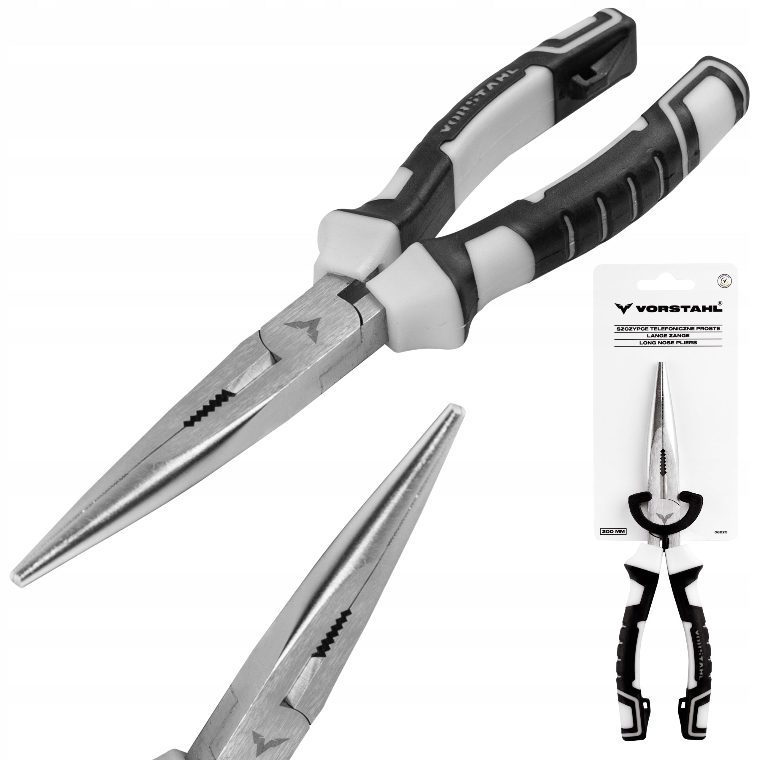 PLIERS TELEPHONE Pliers ELONGATED Precision STRAIGHT 200mm Vorstahl